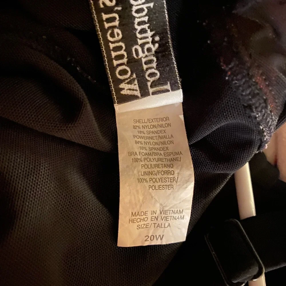 Longitude Black One Piece with Orange and Pink Accents - Picture 4 of 4
